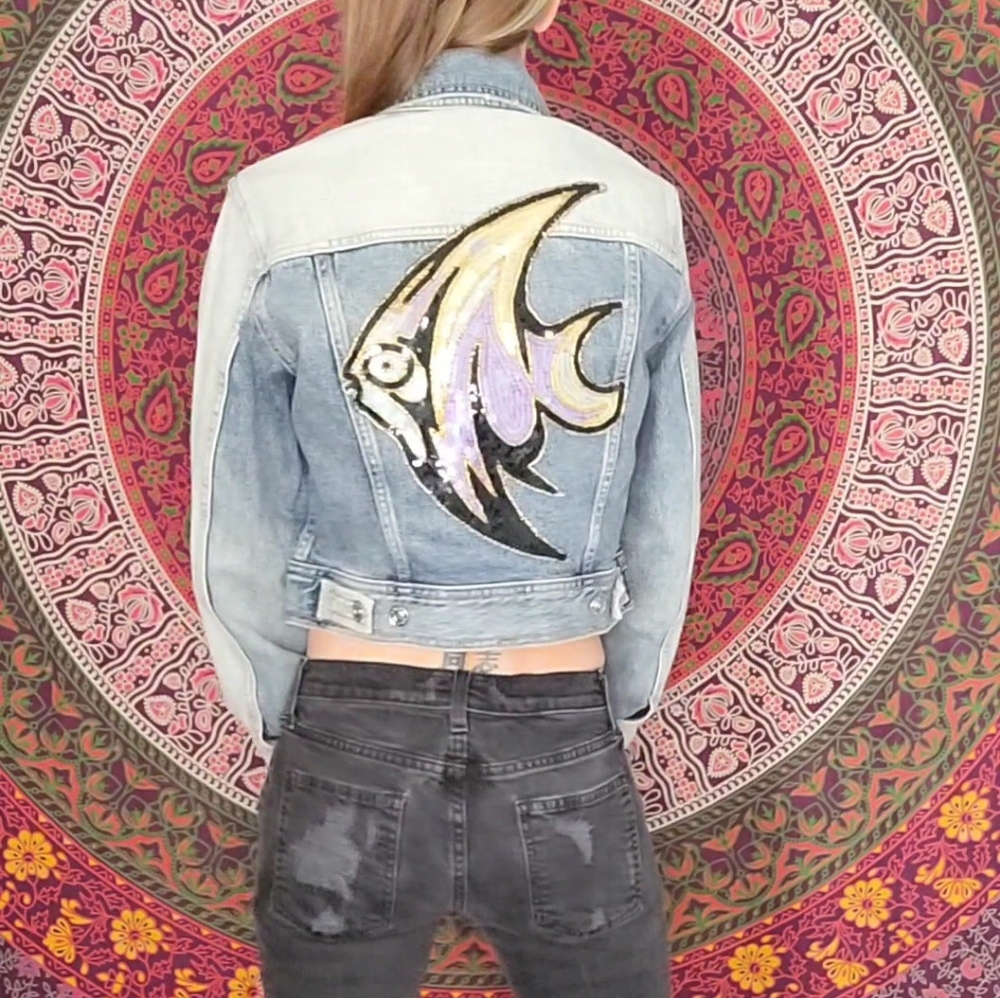 Current Elliott mini trucker jacket